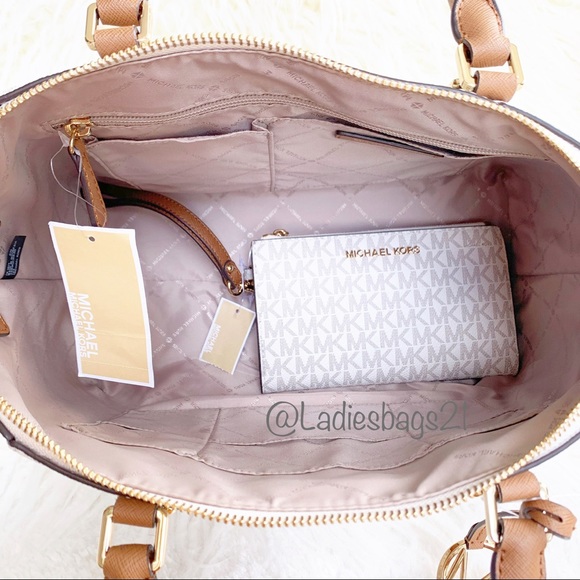 NWT Michael Kors Ciara Satchel & Wristlet - Picture 5 of 8